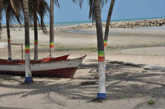 Praia em Riochacha, cidade na entrada da península de La Guajira, no norte da Colômbia